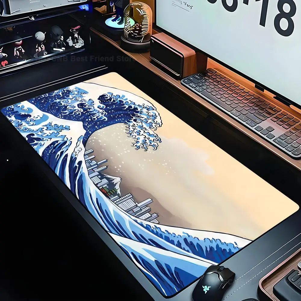 

Deskmat Japan Great Waves Mousepad Table Playmat TCG CCG Mat Trading Card Game Mat Mouse Pad Gaming Play Mat Mousepad