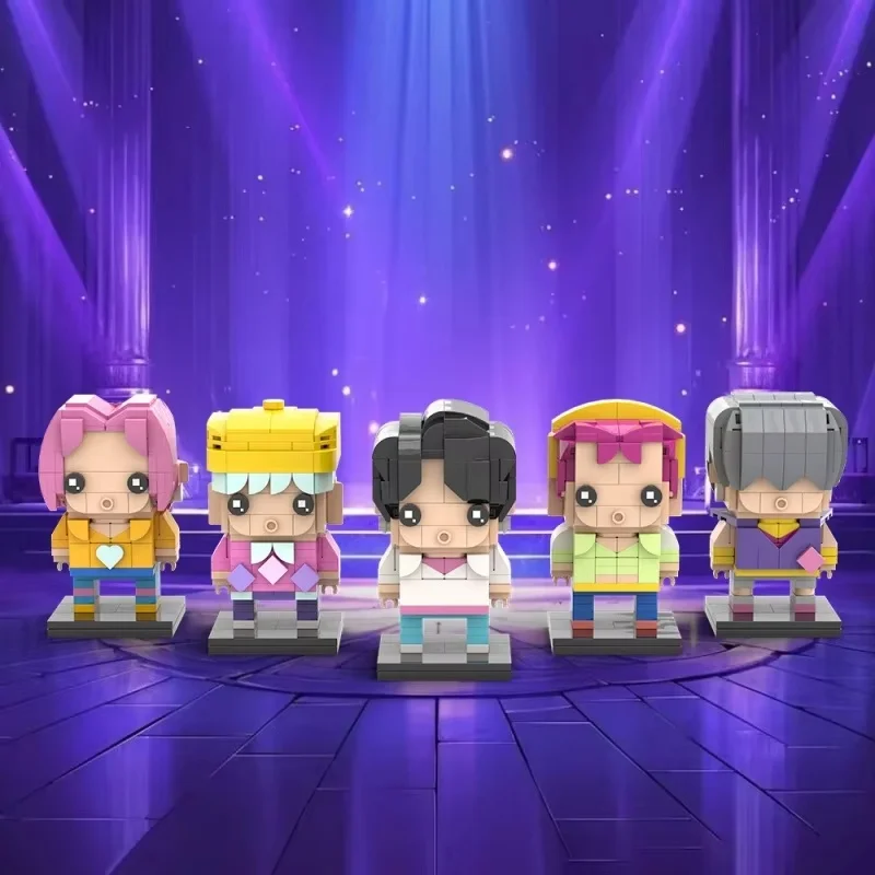 حار بيع Kpop شيطان الصيادين بناء لعبة المكعبات Q-نسخة فتاة مجموعة الصبي مجموعة مجمعة تمثال عيد ميلاد هدية الكريسماس