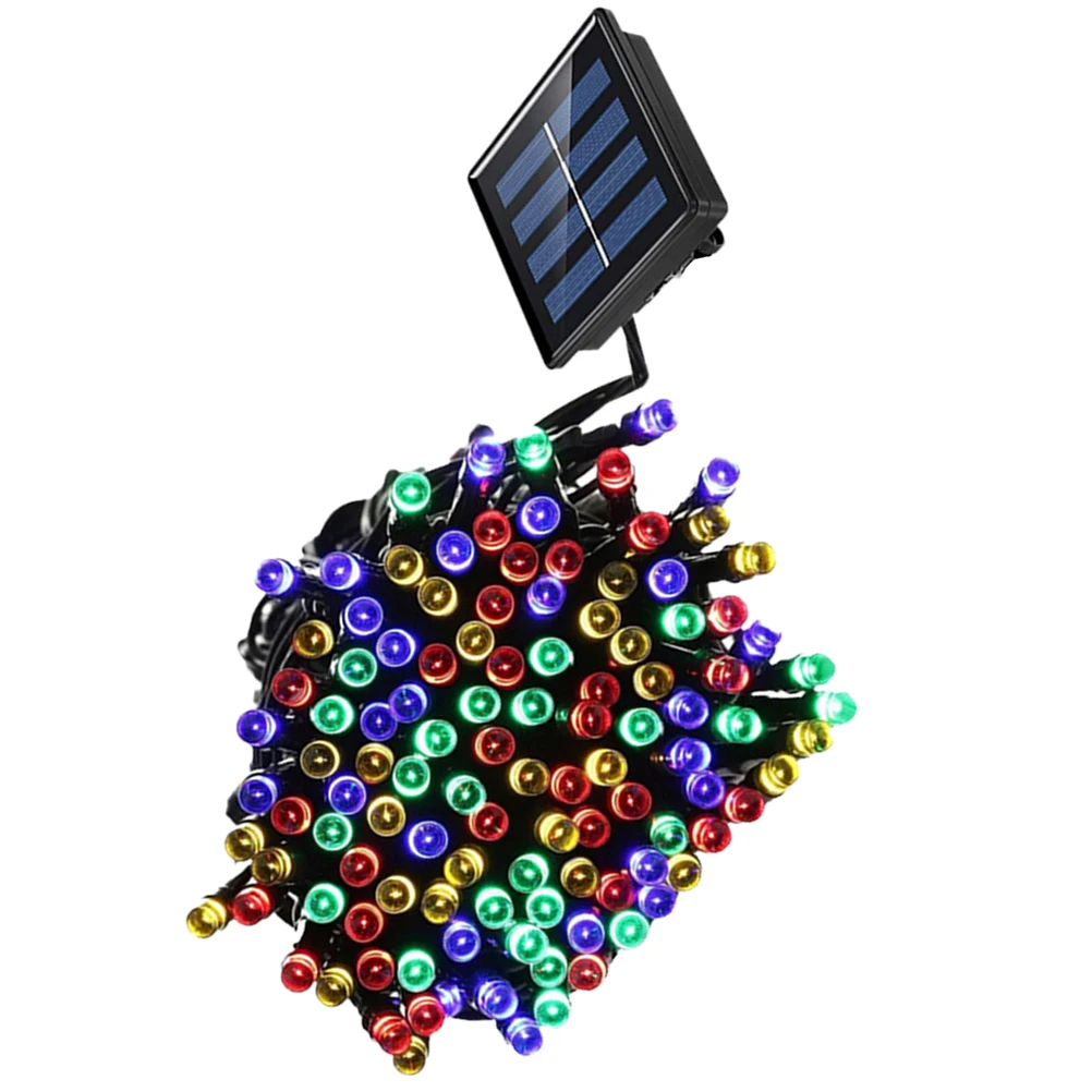 Waterproof LED Light String Strips Decoration Solar Lights Outdoor Deck Curtain Umbrella Rope Trunk