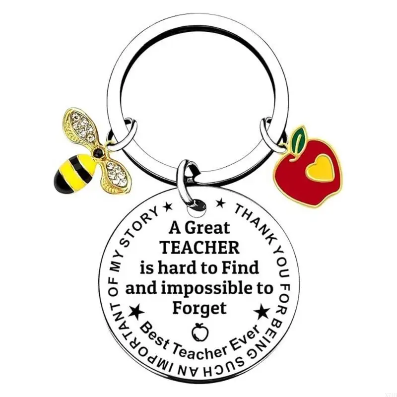Message Pendant Teacher Keychain with Split Ring for Bag and Use