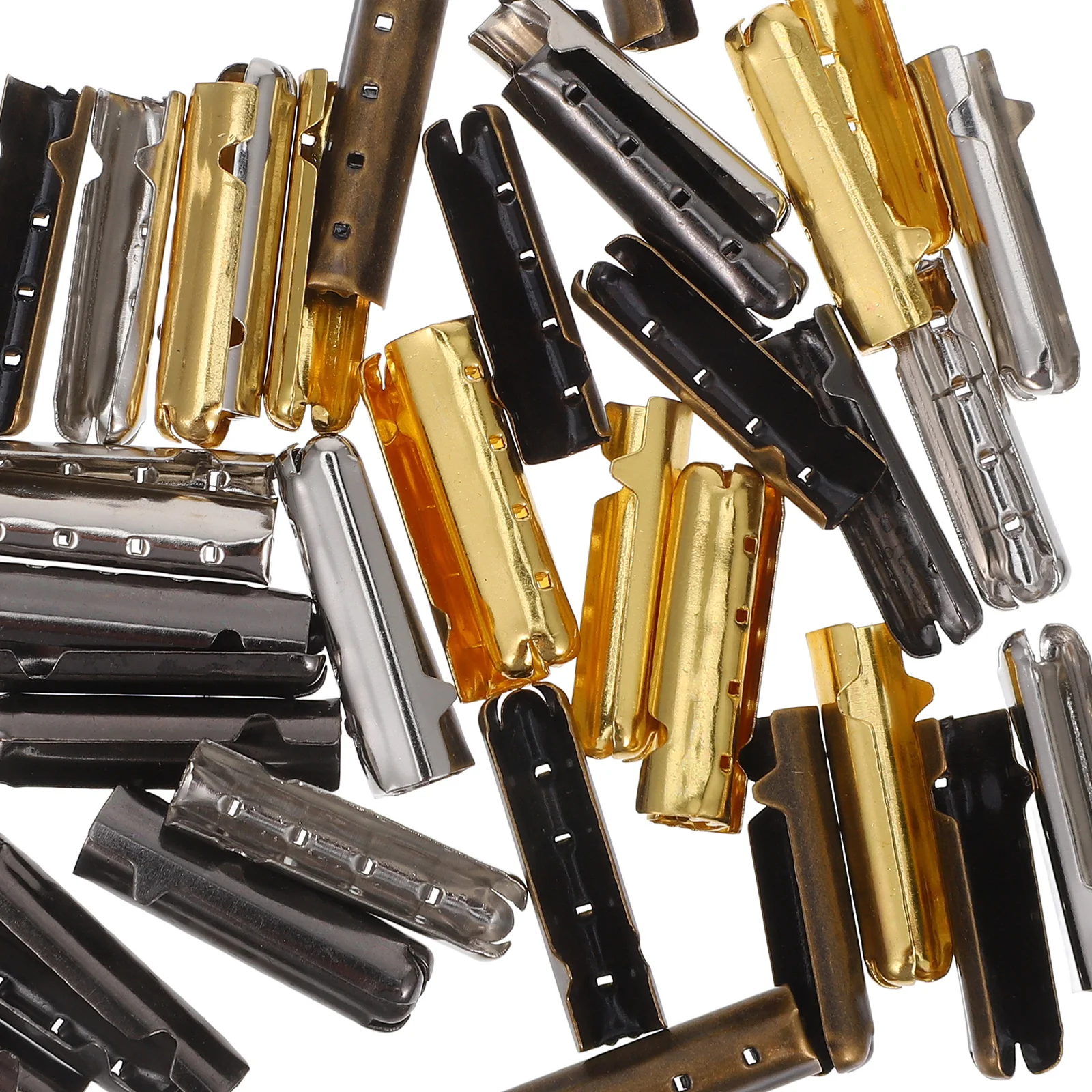 40pcs Shoe Lace Tips Metal Shoelace Ends For Diy Footwear Accessories Cord Ends Lanyard Fastener Drawstring Caps Replacement