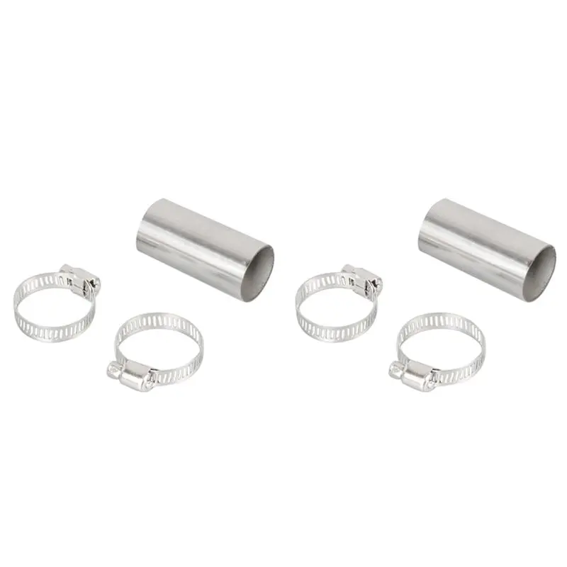 

2 Set 24Mm Heater Exhaust Pipe Connector Air Parking Heater Stainless Steel Gas Vent Hose With Clamps For Webasto Heater
