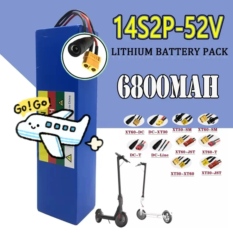 

14S2P 18650 Lithium ion Battery Pack 52V 6800mAH 1500W high-quality for Bicycle Scooter Motorcycle Built in BMS