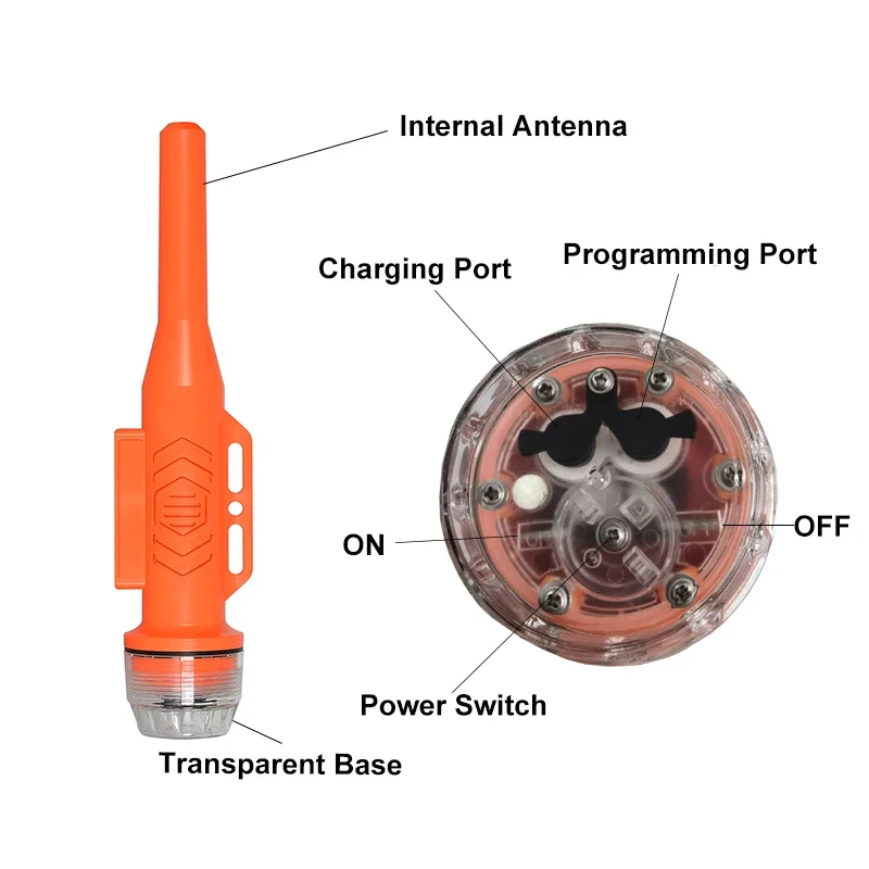 RS-109M Net Locator Waterproof Floating Fast Receiving GPS Positioning IPX7 5W 15 Days Standby Buoy Tracker Boat Fishing Accesso