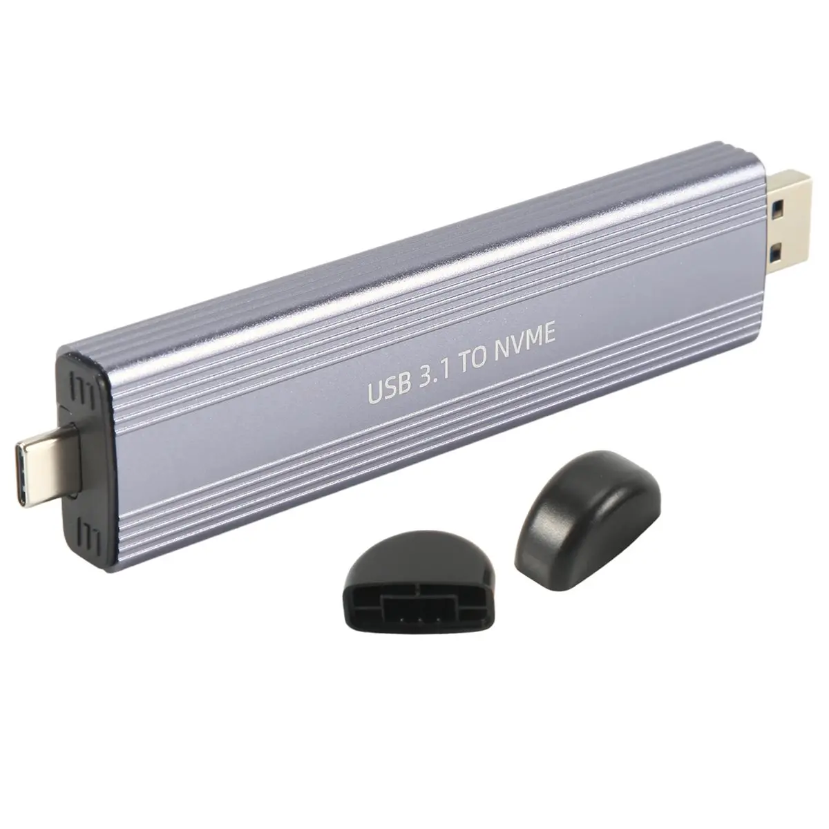 【A01R~】 M.2 SSD Case M.2 to USB 3.1 Gen 2 10Gbps NVME SSD Case Dual Interface Inline SSD Case Supports NVME Protocol