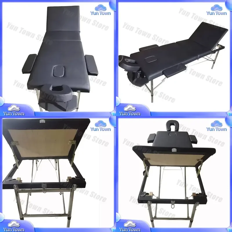 Portable 3-Section Folding Massage Bed for Salon Beauty Lash Extension Table Comfortable Modern Massage Table Bed for Spa