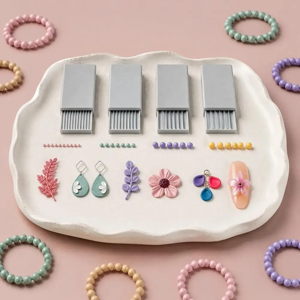 Clay Rolling Tool for Jewelry Handmade Jewelry Supplies 4pcs 3d Print Clay Gel Ball Maker Tools Nail Art Bead Rollers for Gel