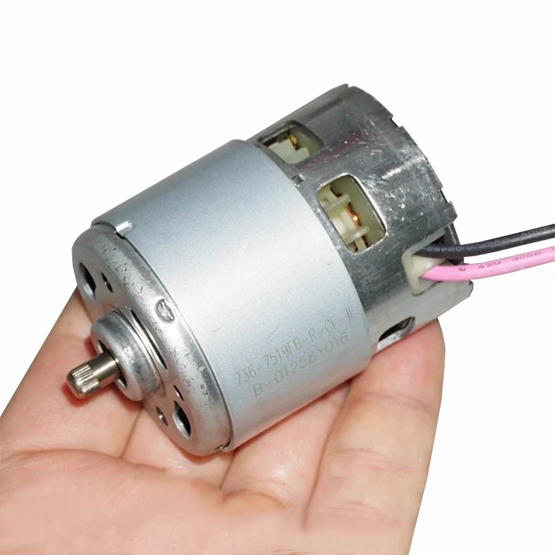 

RZ-736VA-7519 RS-736 Высокоскоростной электрический двигатель для дрели постоянного тока 12 В 14,4 В 18 В 17800 об/мин 5 мм Вал DIY Садовые инструменты Отвертка