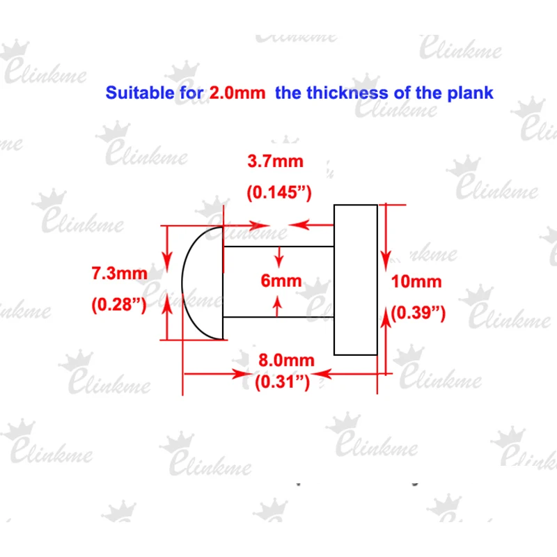 12 pcs 3.7mm Chicago Stainless Steel Screws and Gasket Used for 2.0mm(0.08