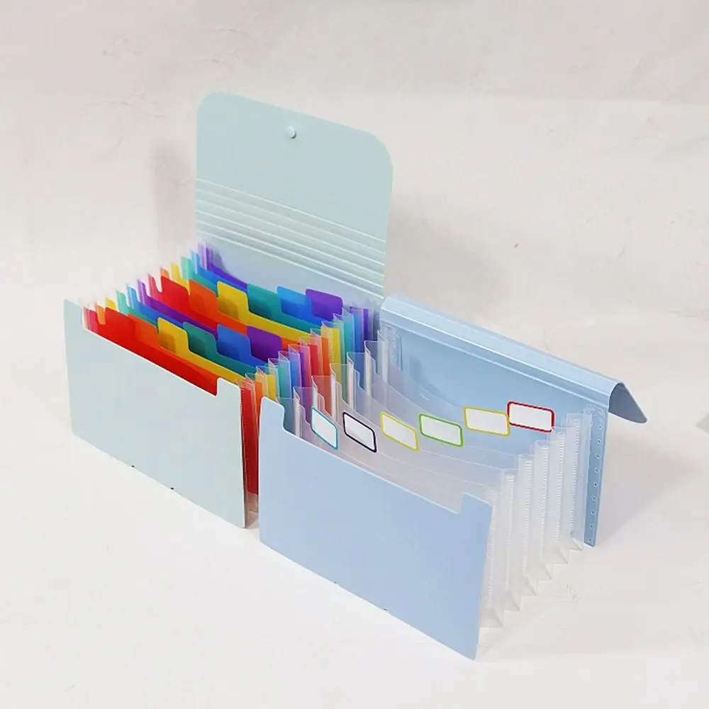 Fashion 7 Layer A6 File Folder Waterproof with Index Tabs File Pouch Large Capacity Bill Storage Bag
