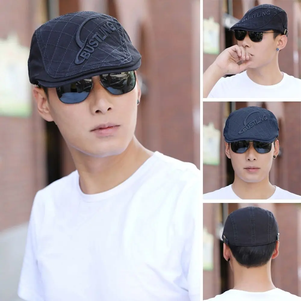 Men Berets Hat Cotton Caps For Spring Summer Autumn Cabbie Flat Cap Casual Breathable Newsboy Beret Cap