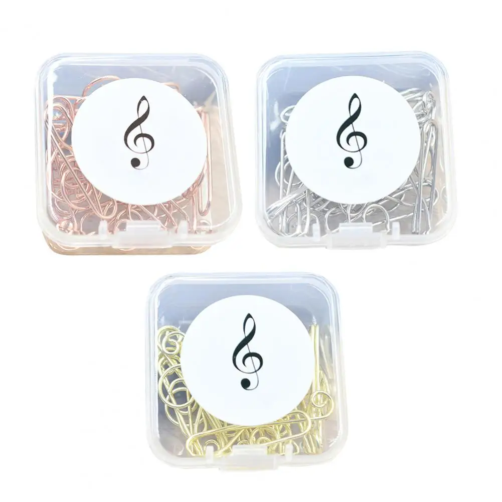 10pcs/box Colorful Music Note Shaped Paper Clips Decorative Colorful Decor For Office Stationery Paper Clip