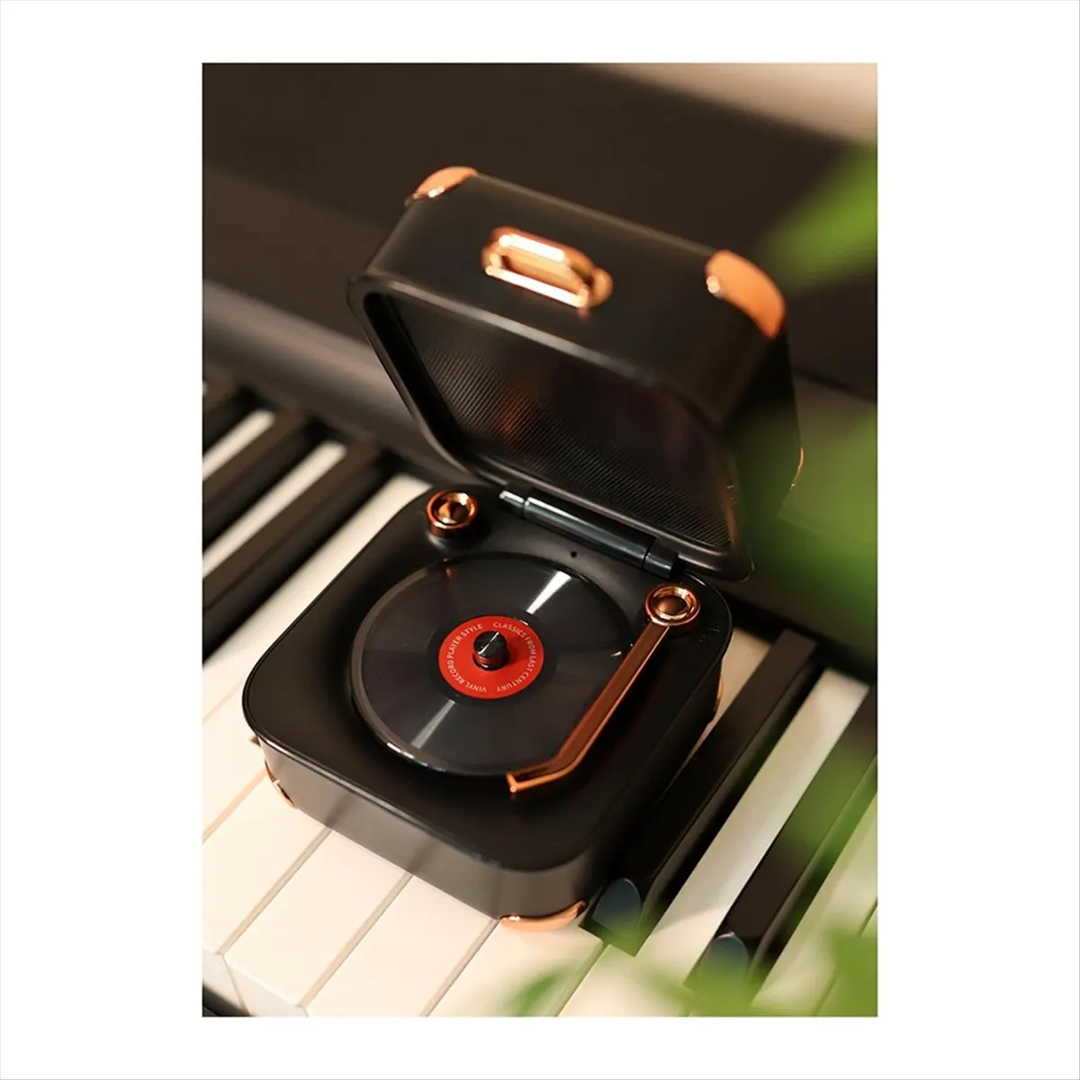 مكبر صوت ثابت عتيق مع أضواء ملونة، مشغل موسيقى مع 3 أوضاع، مكبر صوت بلوتوث لغرفة الأطفال، لهواتف أجهزة الكمبيوتر