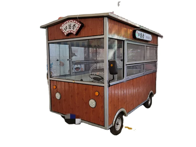 OEM Electric Fast Food Kiosks Ice Cream Cart Hot Dog Coffee Potato Chips Van Truck for Sale in Parks and Scenic Spots