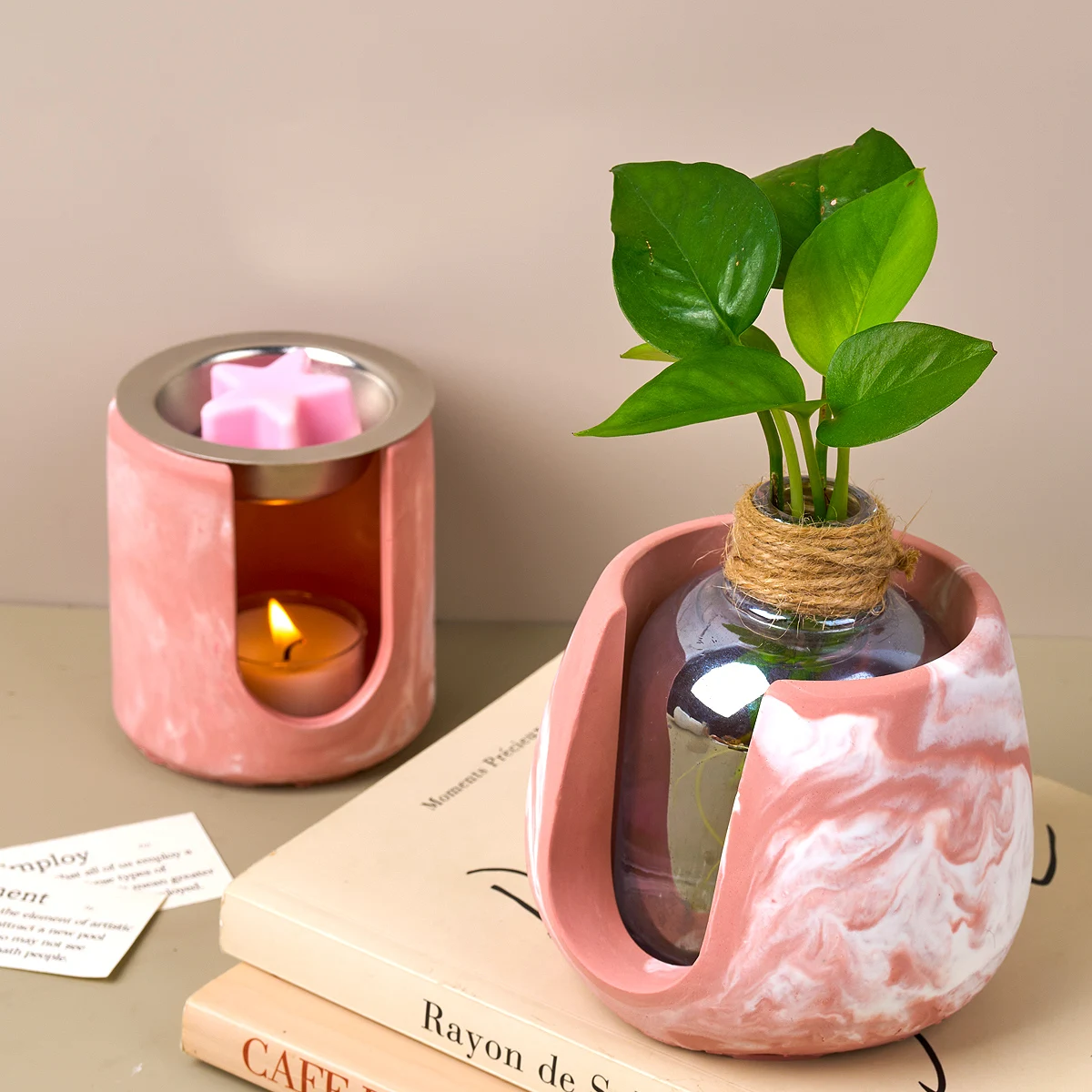 Cylindrical Incense Burner Silicone Mold DIY Hydroponics Vase Concrete Cement Mould Melting Wax Container Making Plaster Molds
