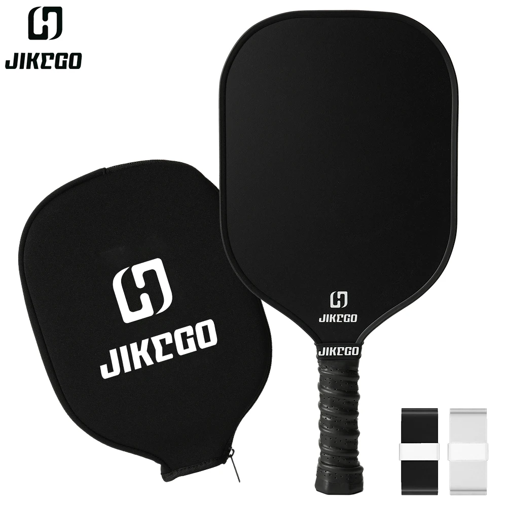 JIKEGO Racquet Carbon Fiber Pickleball Paddle Professional Pickle Ball Paddles Men Women Overgrip Racket Cover 16MM 2023