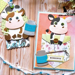 Panalisacraft Farm Animals Cute Cow bag Metal Cutting Dies Stencils DIY Scrapbooking/album Decorative Embossing DIY Paper Cards