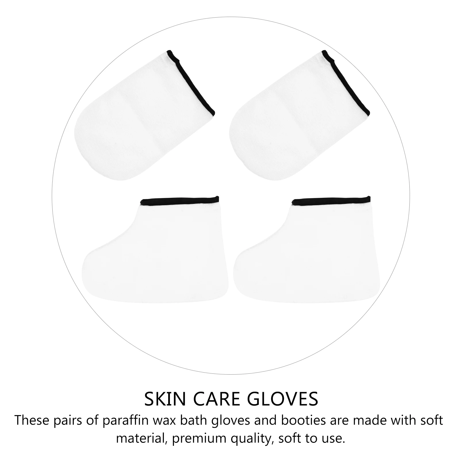 2Pairs قفازات حمام شمع البارافين الجوارب اليد سبا العناية بالقدم ترطيب التقشير العلاج بالتبريد علاج الجلد #4