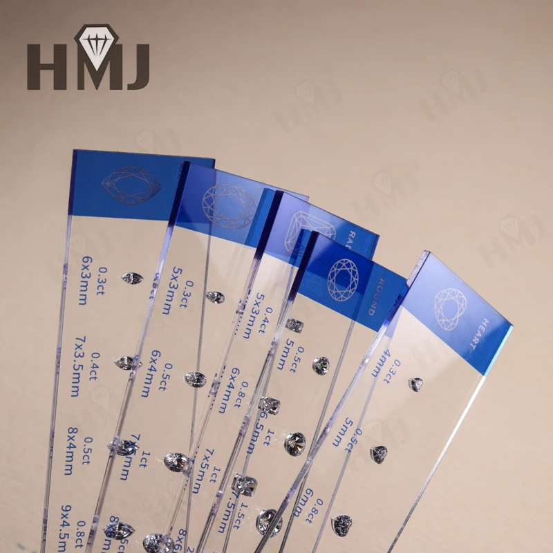 HMJ Jewelry Setting Gemstones Size Diamond Carat Ring Sizer Tester Guideline Tools Comparison Jewerly Dealer Tools Set Wholesale