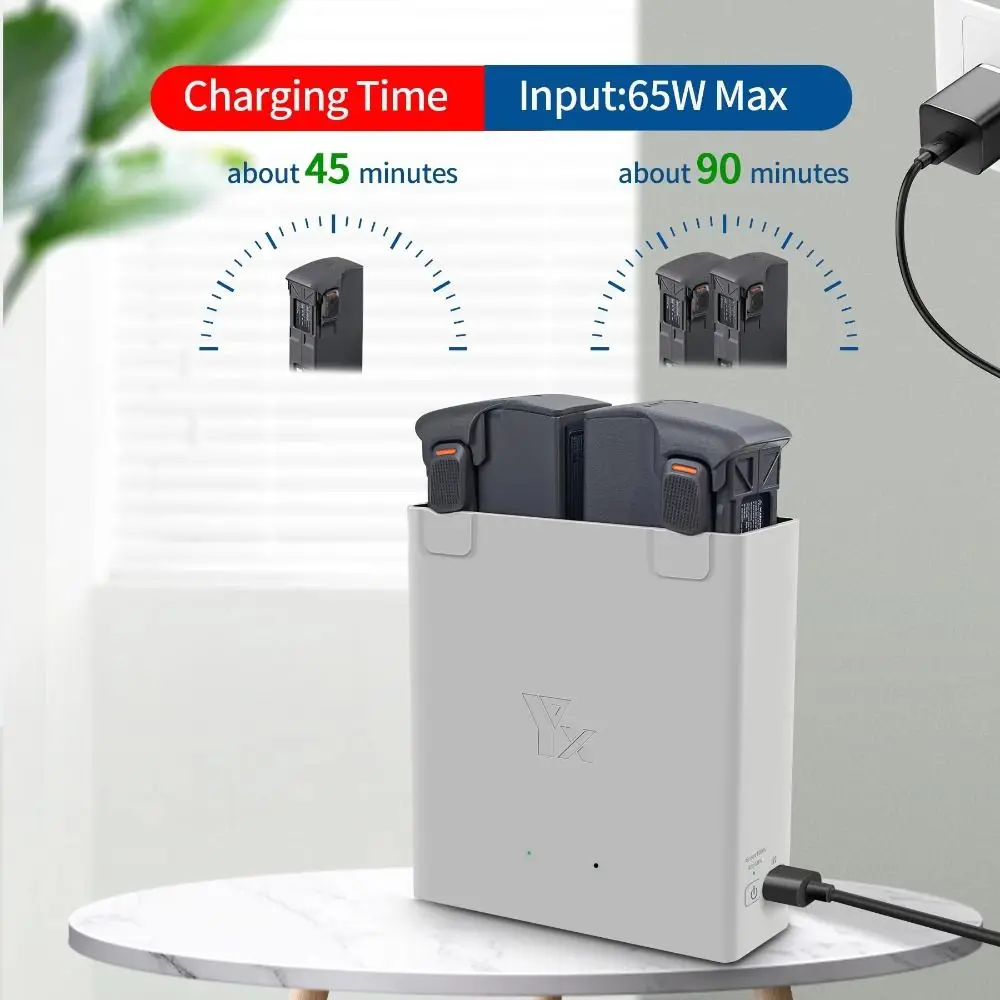 EVA Two-way Charging Hub Dual Channel Battery Charging Hub Charger Manager Battery Recharger 2 Channels for for DJI Avata 2