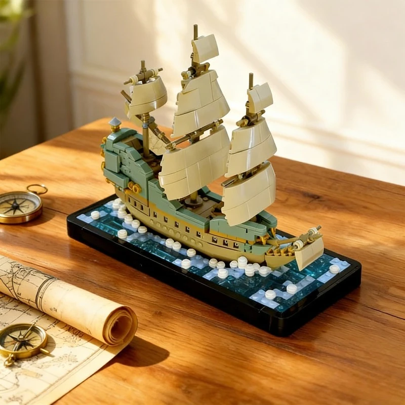 

899PCS Ghost Ship Model Building Kit, Dark Gothic Style Desktop Decor, Creative DIY Project for Teens and Adults