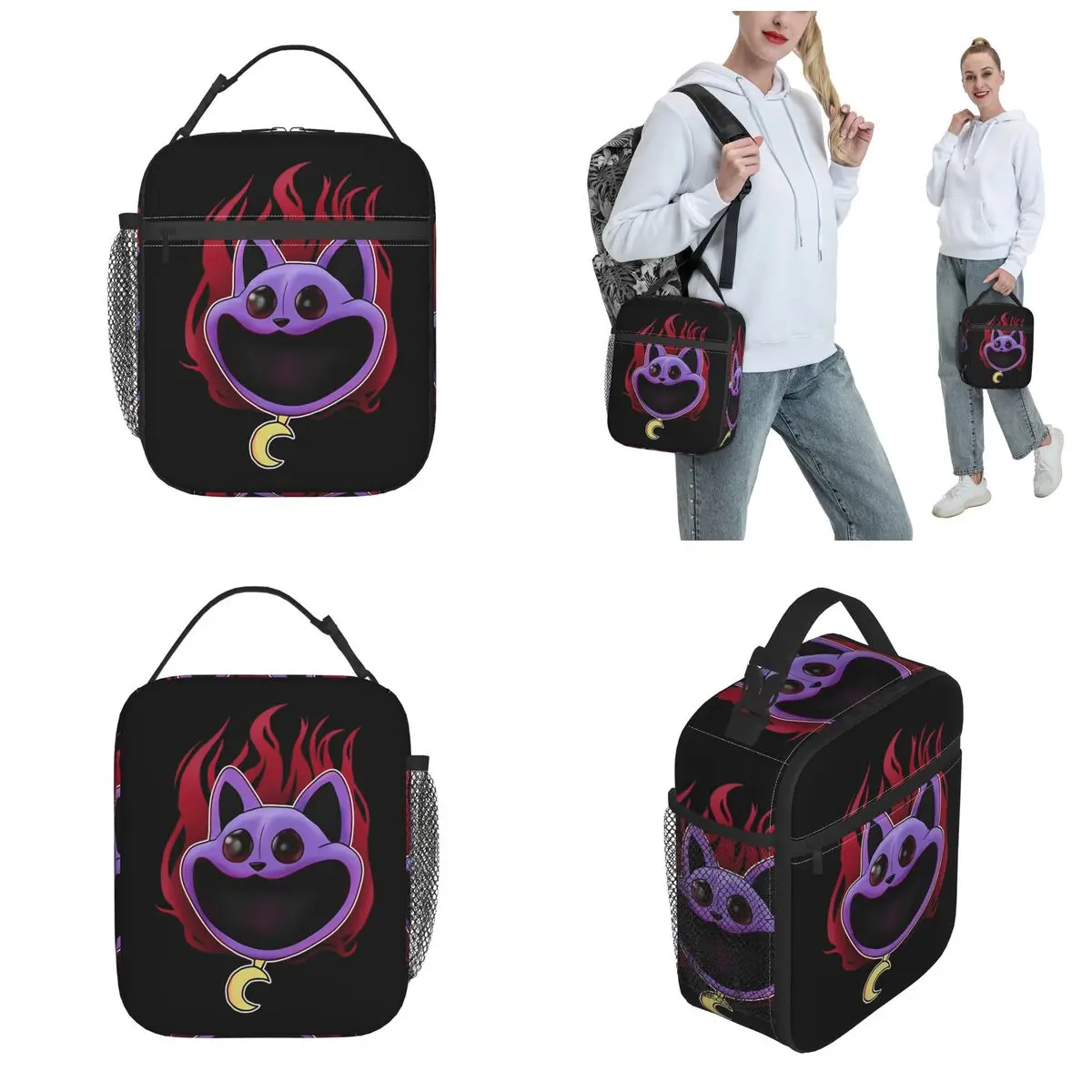 Catnap Gas Monster Anime Game Insulated Lunch Bag Storage Food Box Reusable Thermal Cooler Lunch Box For School Office