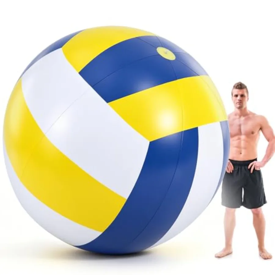 78 Inch Giant Beach Ball Jumbo Inflatable Balls Oversized Adult Beach Toys Plastic Huge Water Balls for Swimming Pool Summer Se
