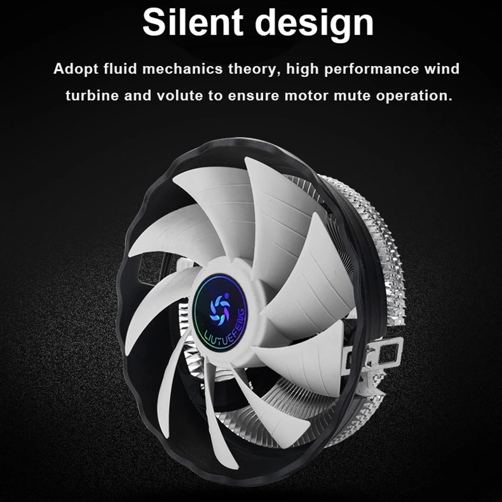 CPU Cooler 3 Pin for Intel LGA AMD Quiet Fans Cooling Ventilador RGB Radiator Computer Accessory Fans Components