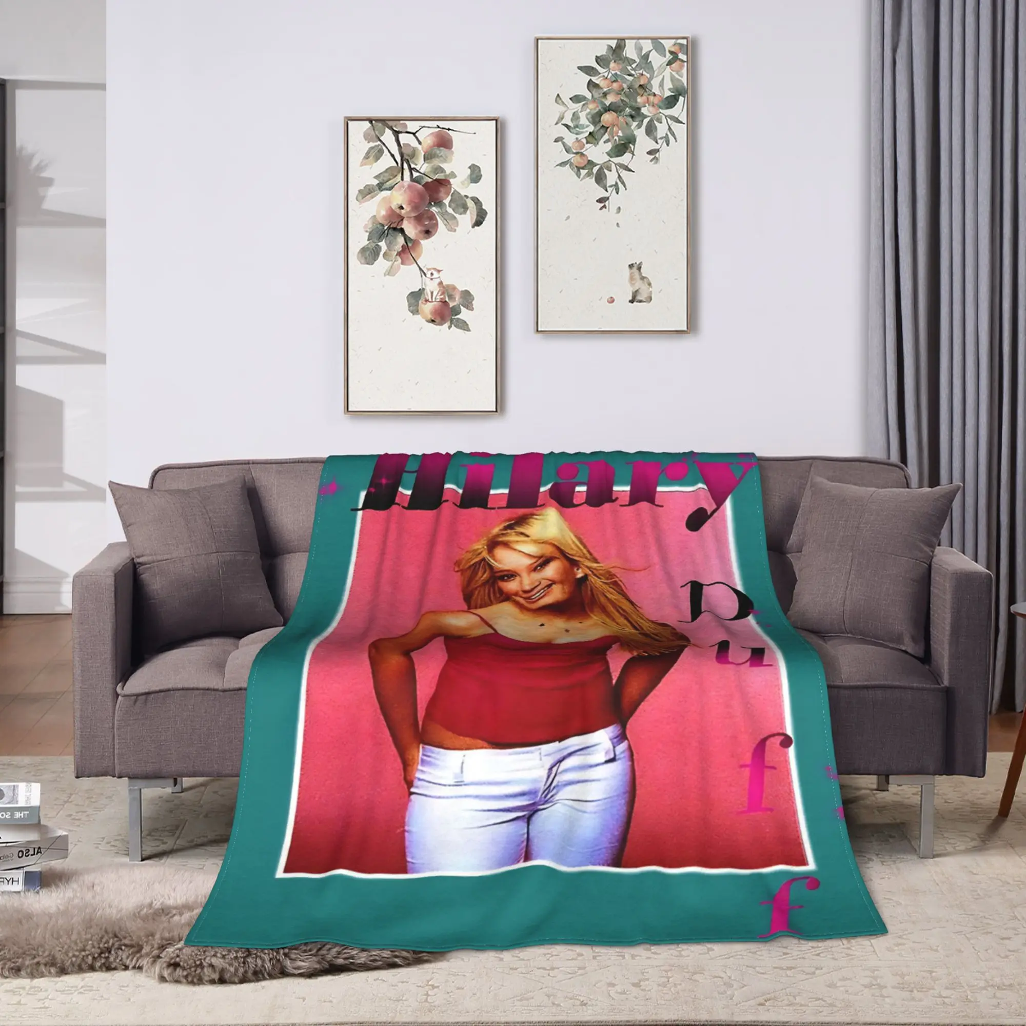 Hilary Duff Lizzie McGuire Flannel Blanket  Soft Throw Blanket for Living Room Travel Office Fluffy Bedspread Sofa Bed Cover