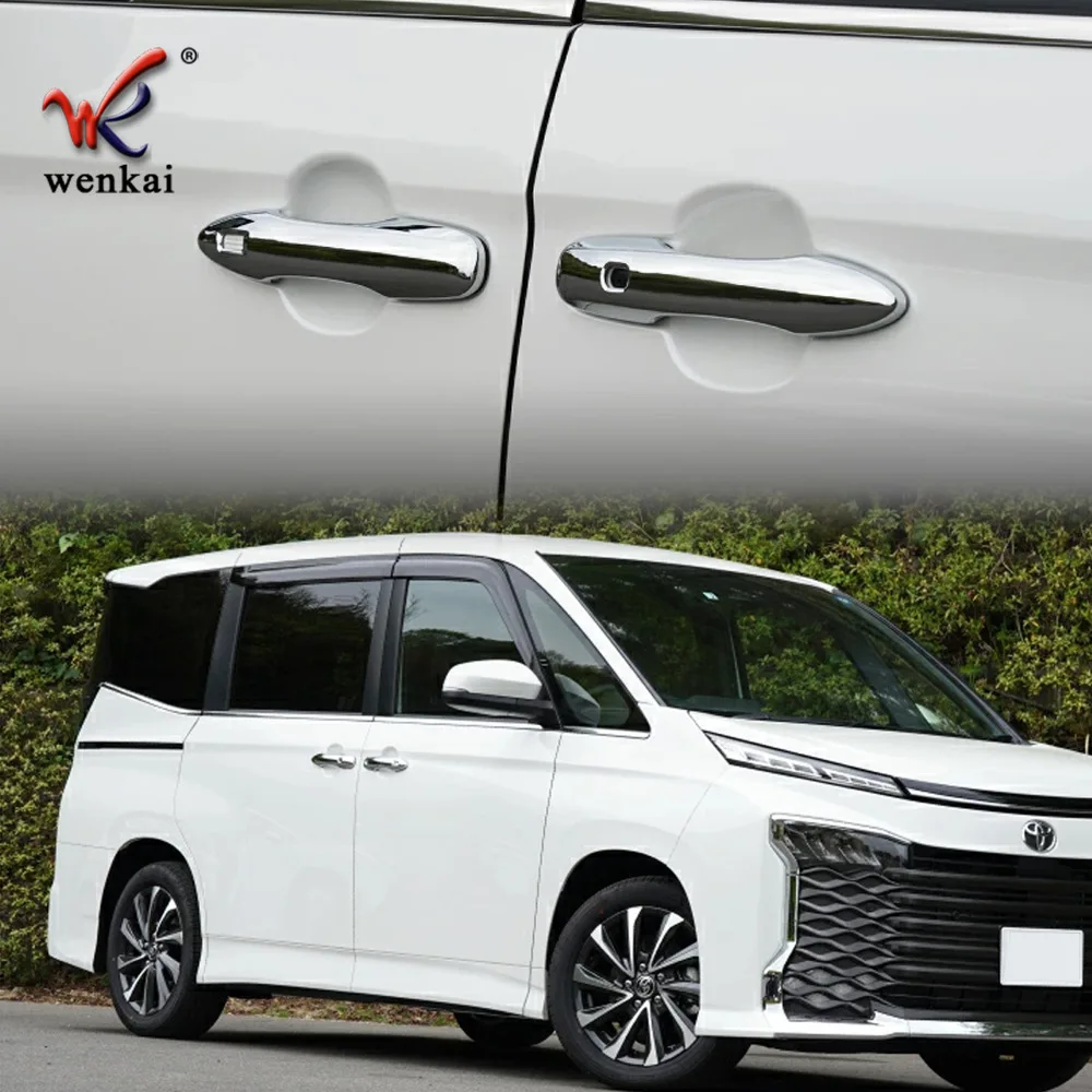 

Хромированные накладки на дверные ручки для Toyota, боковые накладки на дверные ручки из АБС-пластика для Toyota лей Voxy 90, серия 2021, 2022, 2023, декоративные наклейки, автомобильные аксессуары
