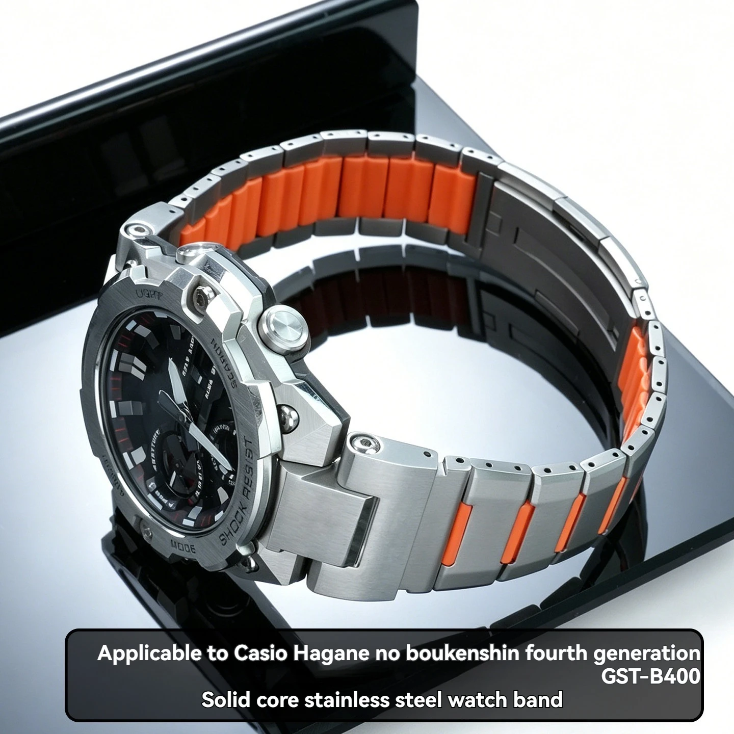 GST-B400 series Metal Watchband For g-shock casio GST-B400 Modified Stainless Steel Watch strap Men's Watch Accessories 14mm