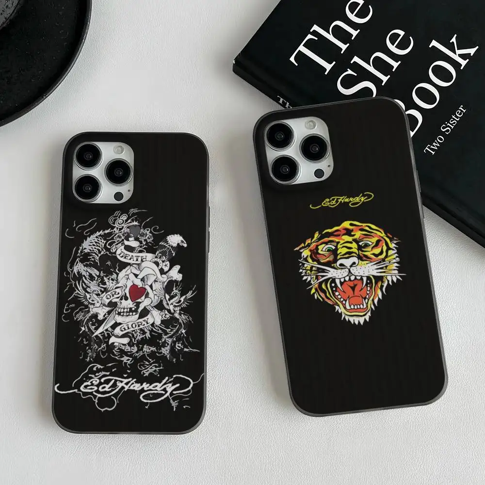 Trendy Clothing BrandsE-Ed Fashion H-H-Hardy Corrugated Pattern For IPhone 17 16 15 14 16 Pro Max Plus Pro Non-slip Phone Cover