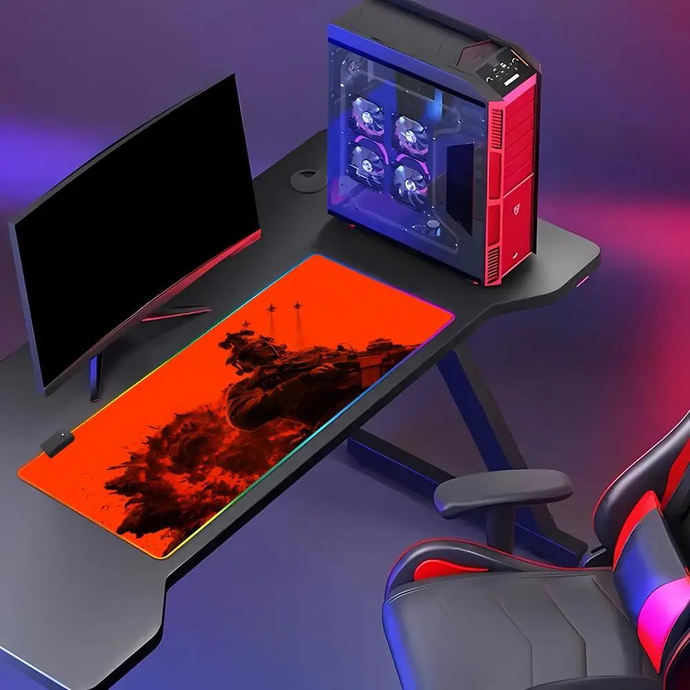 RGB Game Battlefield 6 HYBXAXC Keyboard Large offices Accessories MousePad Lock Edge HD printing Game E-sports overlock Desk Mat