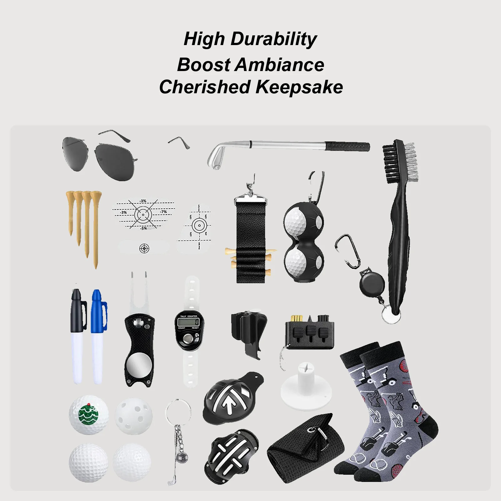 

Календарь обратного отсчета, 24-дневные аксессуары для гольфа, обратный отсчет на Рождество для отцов, мужей, парков, игроков, начинающих, вечеринок