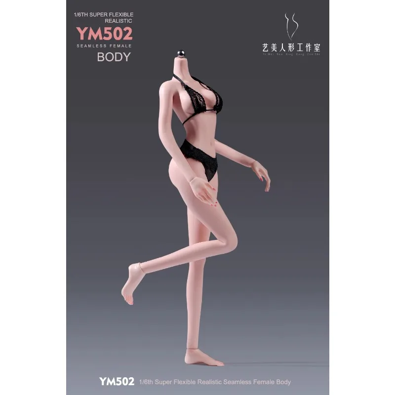 ในสต็อก YM503 502 1/6 Scale Super ยืดหยุ่นกว้างสะโพกเรียวเอวสรีรวิทยารายละเอียด 12 ''หญิง Action Figure Body