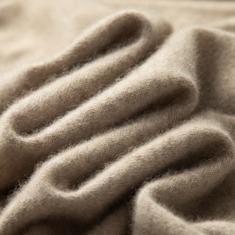 Polo Collar High Quality Men's 100% Cashmere Sweater Autumn Winter Basics Pullover Soft Casual Warm Knitwear New Fashion Tops