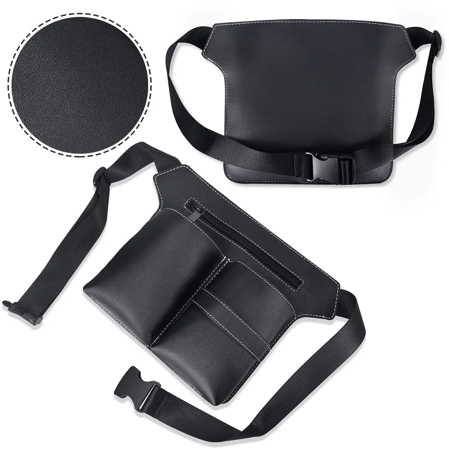 

PU Leather Hair Scissor Bag Barber Comb Case Hairdressing Tool Holster Waist Pack Belt Clip Salon Holder for Stylists