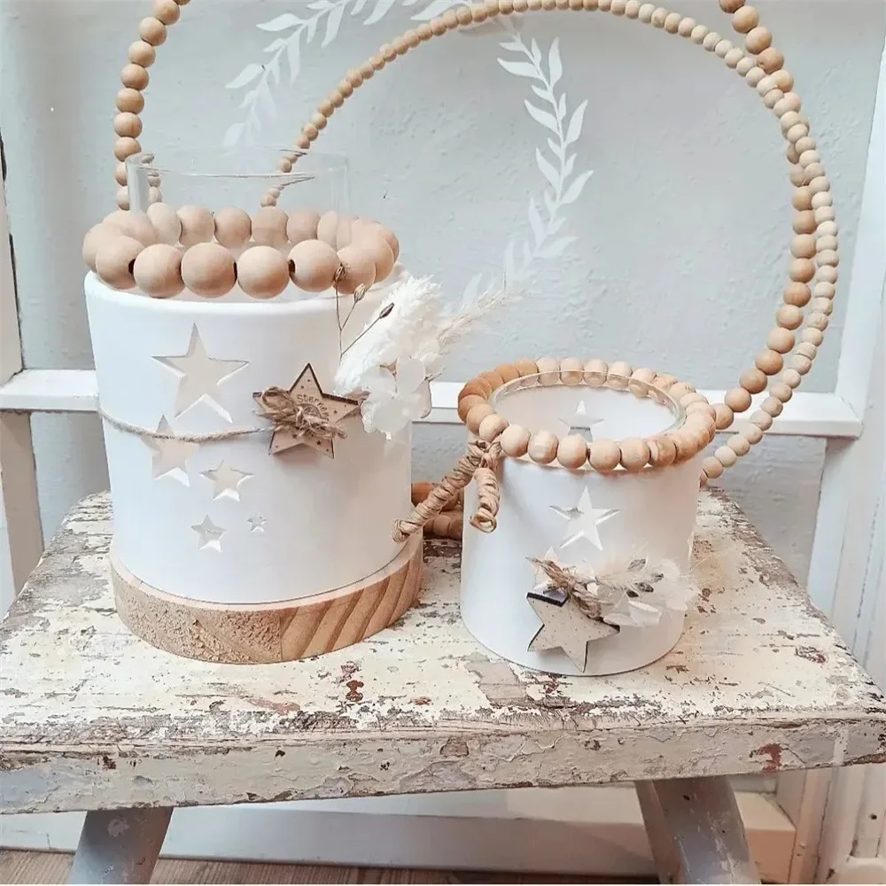 نجمة جوفاء حامل شمعة دائرية الراتنج قالب من السيليكون منزل القلعة صندوق تخزين مجوف قالب خرسانة زهرة زهرية قوالب الجبس