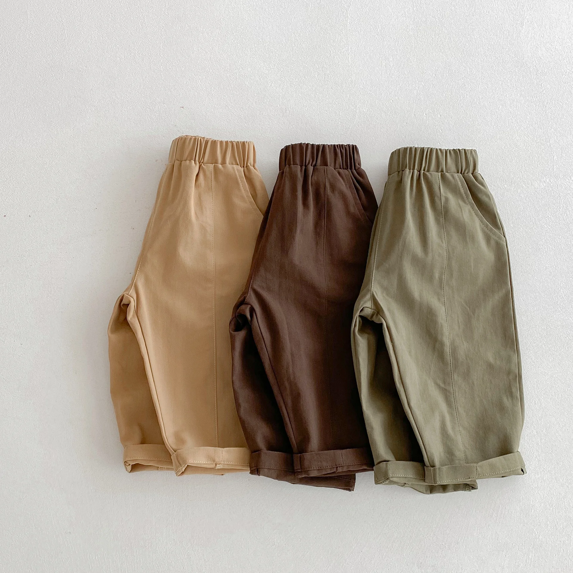 1-7 Y Children's Full Length Casual Pants,Girls Loose Style Clothes Autumn Pants New Boys Trousers