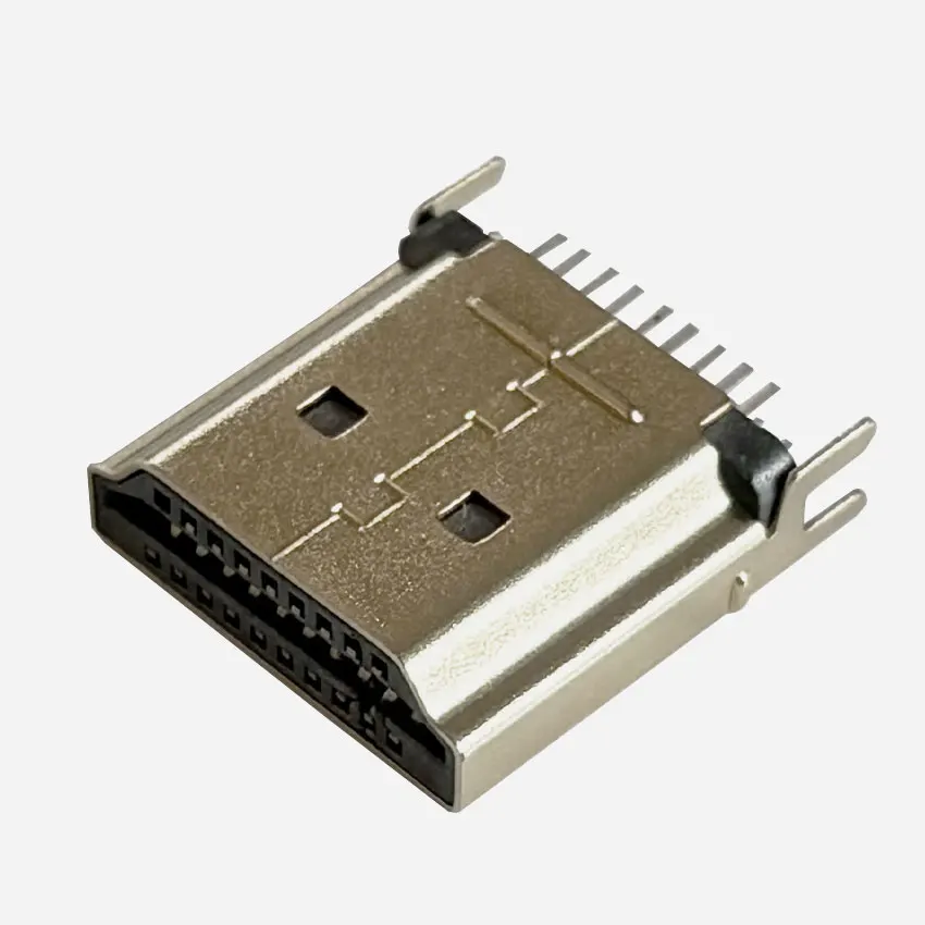 1-10pcs HDMI-compatible Male Type A Connector 19PIN 19P Splint Type Jack/Plug Socket for Display Port HD Interface Gold-Plated