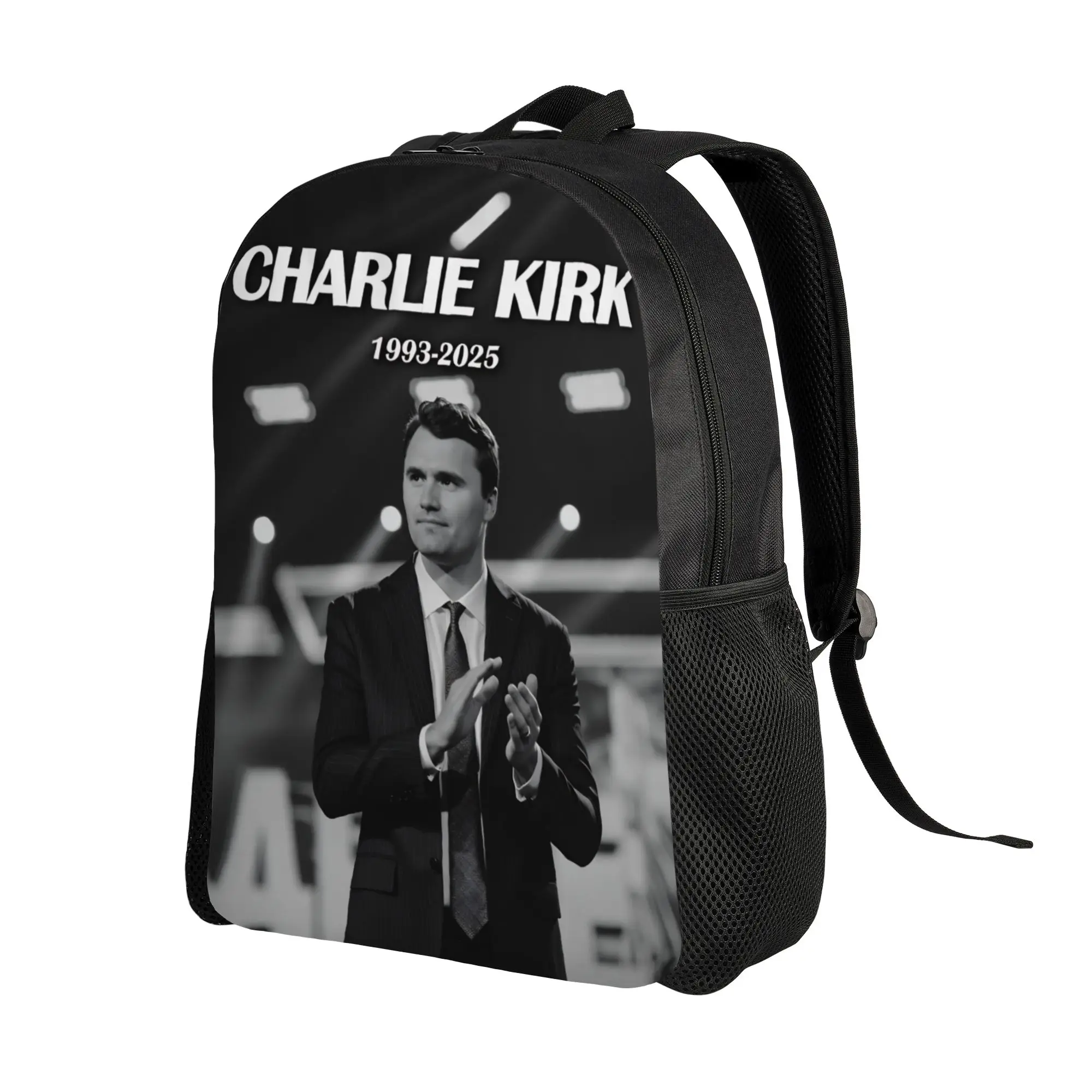 Rest in Peace Charlie Kirk Legends Backpack Men Breathable Backpacks Polyester High School Bags Cycling High Quality Rucksack