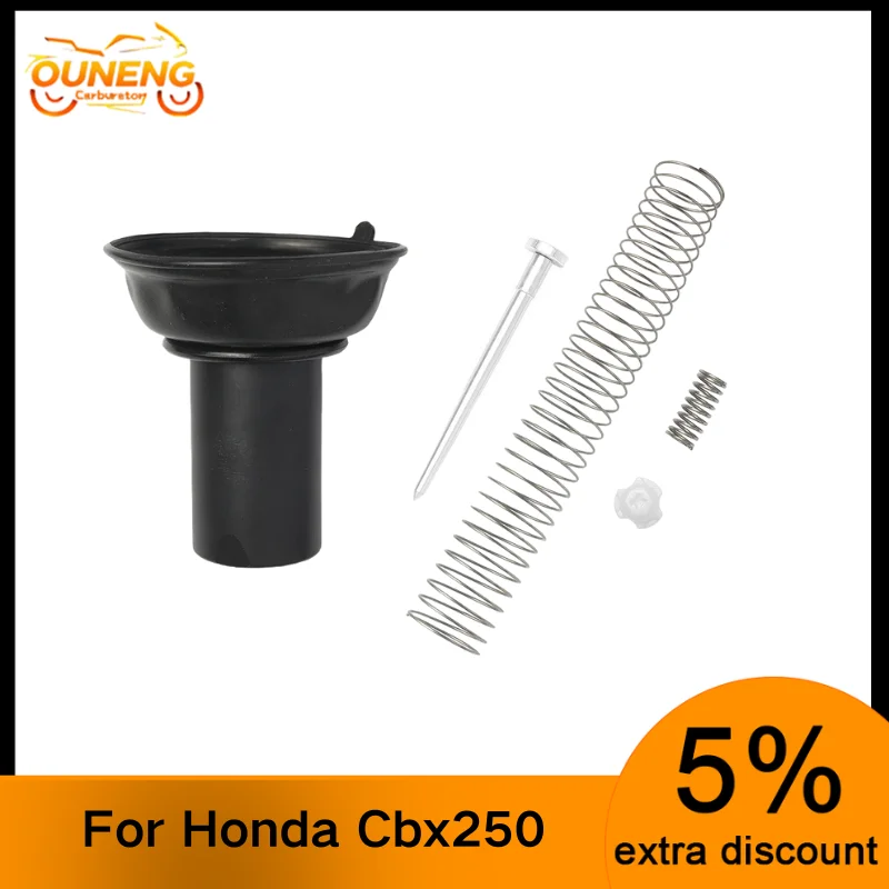 Aguja de vacío de película de émbolo para Honda Cbx250 Twister Xr250 Tornado, Kit de reparación de carburador de motocicleta