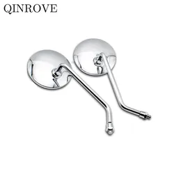Retro Motorcycle Rearview Mirrors ABS 8 10MM Universal Round Mirror For Yamaha XS650 XSR 700 900 Royal Enfield Interceptor 650