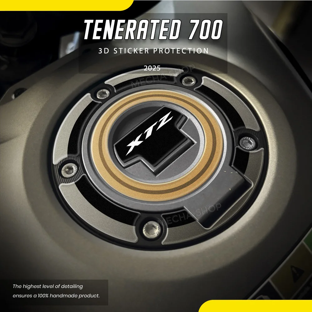 

3D гелевые наклейки T700, аксессуары для Tenere 700, 2025, наклейки, комплект защиты бака, воспламенитель