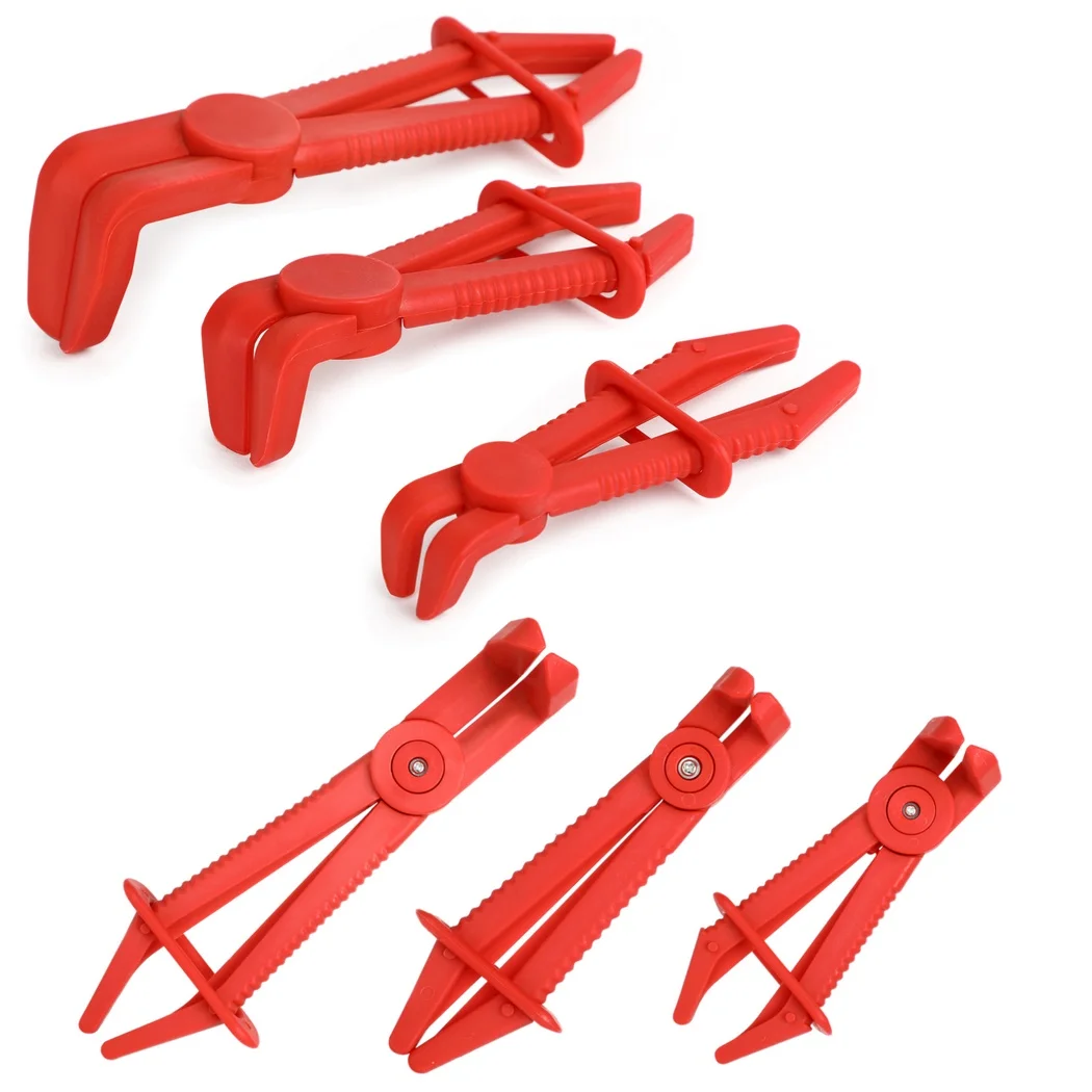 6Pcs Hose Pinch Clamp Pliers Line Pinch Off Clamp Pliers Kit For Flexible Hoses Brake Hoses Fuel Hoses Gas Lines Insulation