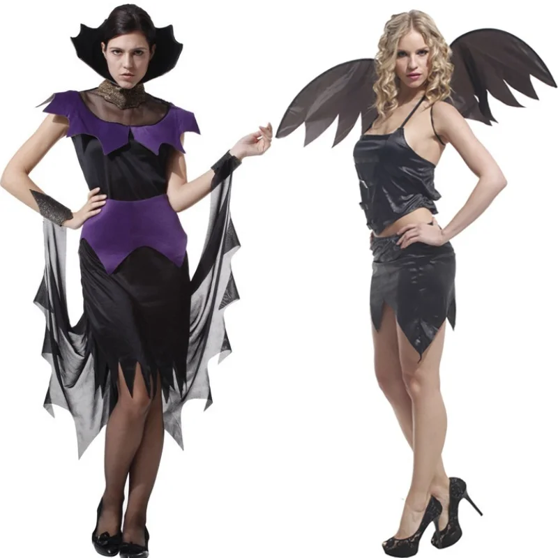 

2024 European code Halloween demon vampire ghost bride death wizard costume cosplay retro costume
