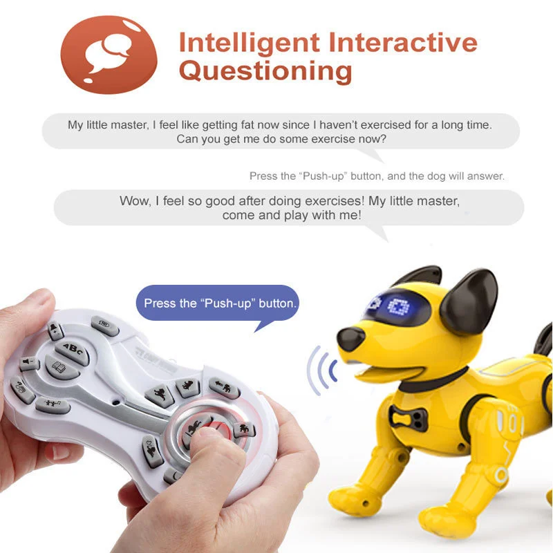 Wireless Electric Pet Remote Control Robot Dog 120Mins Music Dancing Cute Styling Stunt Handstand Touch Sensing RC Robot Dog Toy