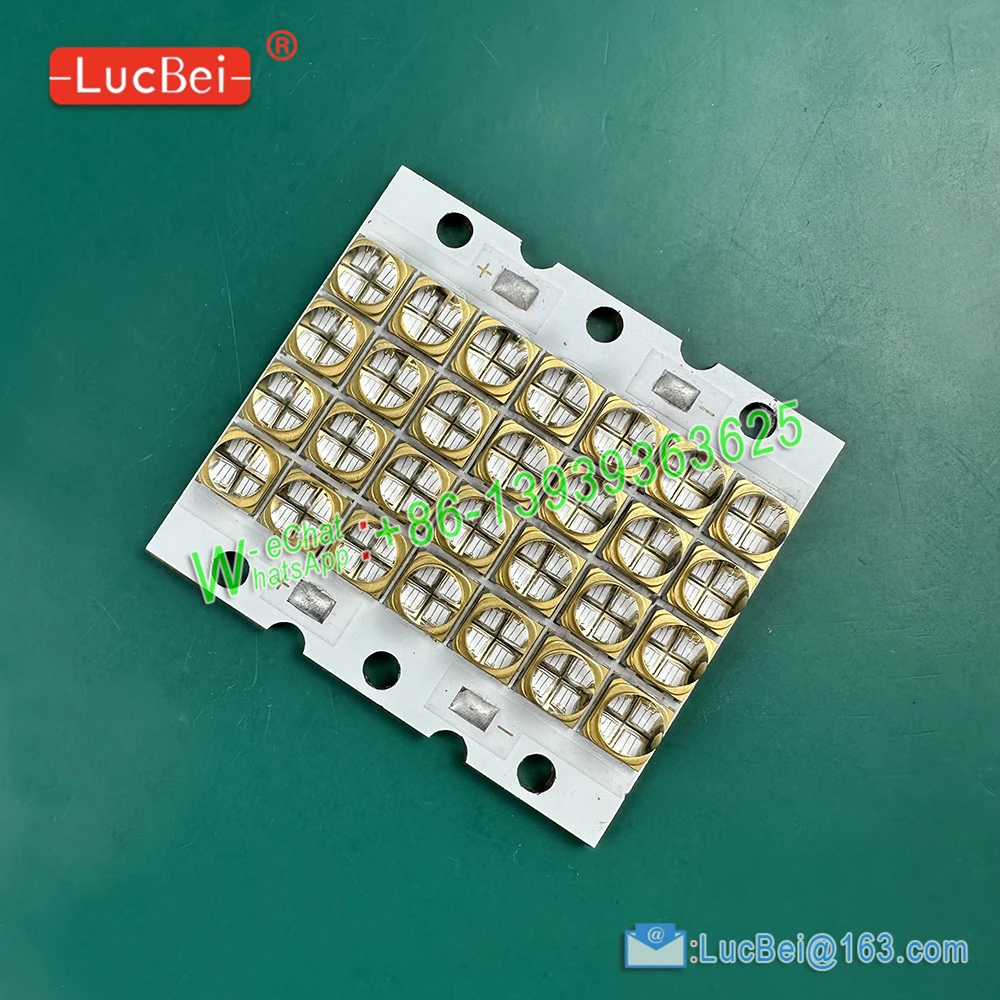 300W UV LED Modules For Ultraviolet Gel Glue Ink Curing Light UV Flatbed Printer SMD Quartz 405 Nm 365 Nm 6565 Chip UV Led Bead