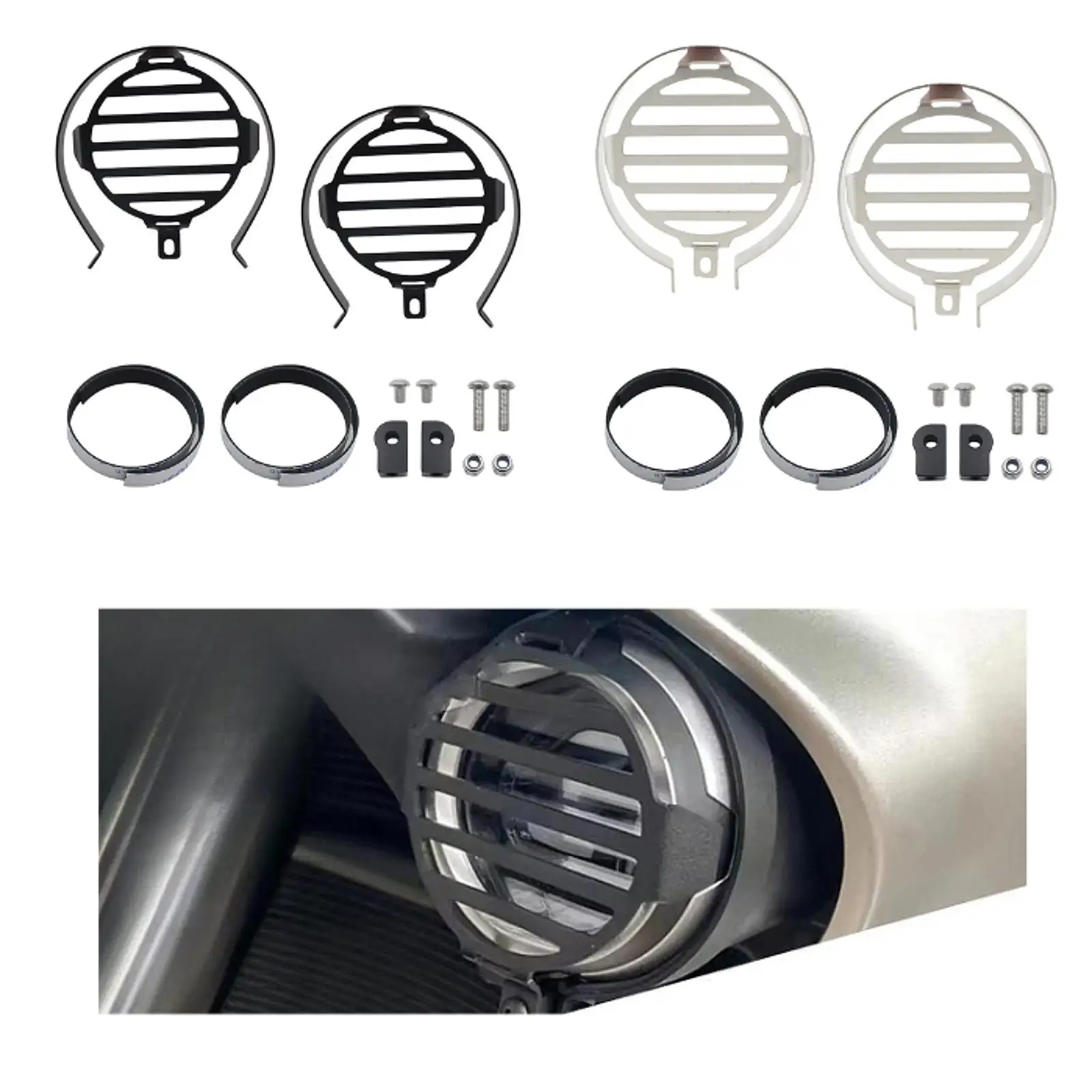 قطعتان من أغطية مصابيح الضباب للدراجات النارية تحل محل قطع الغيار الاحترافية