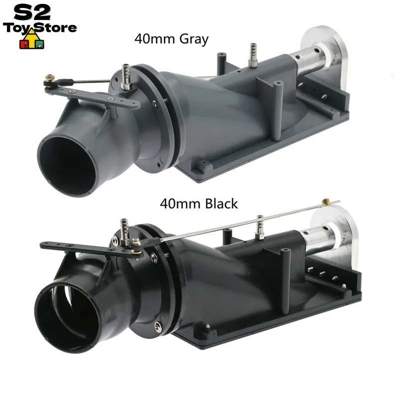 40Mm Large Diameter Jet Pump Water Thruster Upgrade Accessory For Remote Control Rc Boat Servo Propulsion Spare Part Gray Black